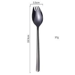 2020 New Arrives 2 In1 Stainless Steel Gold Rose Gold Salad Fork With Spoon