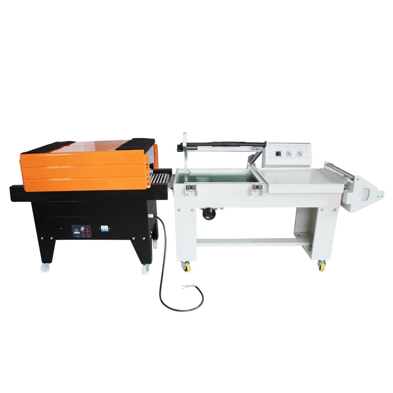 YK FQL450LB+BSD4020A Semi Automatic L Sealer Shrink Tunnel Cosmetic Box Toys Tableware Bottles Heat Shrink Wrapping Machine