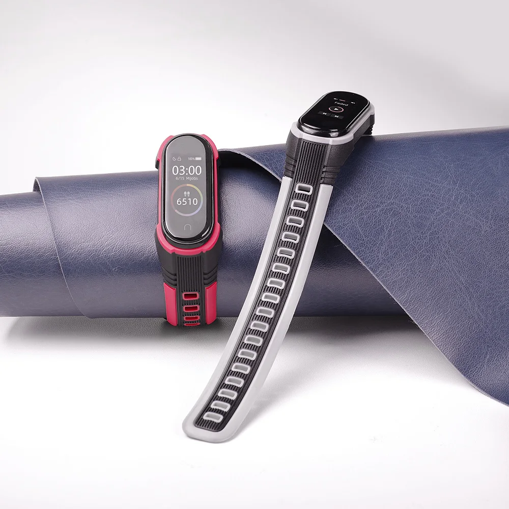 Ремешок с резиновой петлей для смарт-часов Mi Band браслет Xiaomi 3 силиконовый на запястье