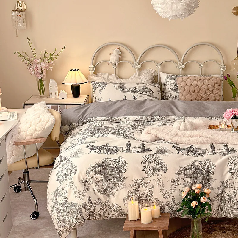 2024 Лидер продаж Комплект постельного белья из органического хлопка 6 шт. см. Ниже описание размеров зимний комплект