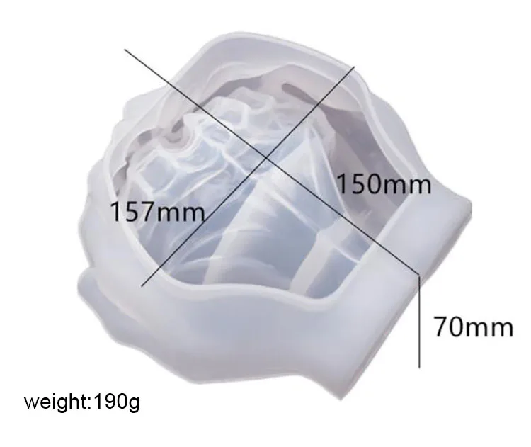 Two Handed Candlestick Silicone Mold DIY Gypsum Resin Crystal Drop Glue Mould Handmade Ashtray Storage Box Home Decoration