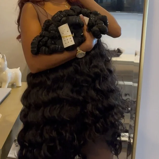 Raw Indian Hair Bundles From India Vendor, Double Drawn Remy Unprocessed Raw Virgin Bulk Human Hair, Raw Hair 10A 12A 15A grade 