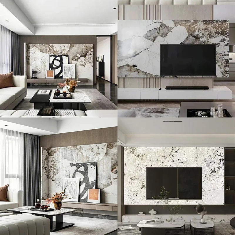 Polished Glazed Translucent Natural Pandora Marble Slab for Backlit Background Wall Kitchen Countertop Staircase Floor Table Top