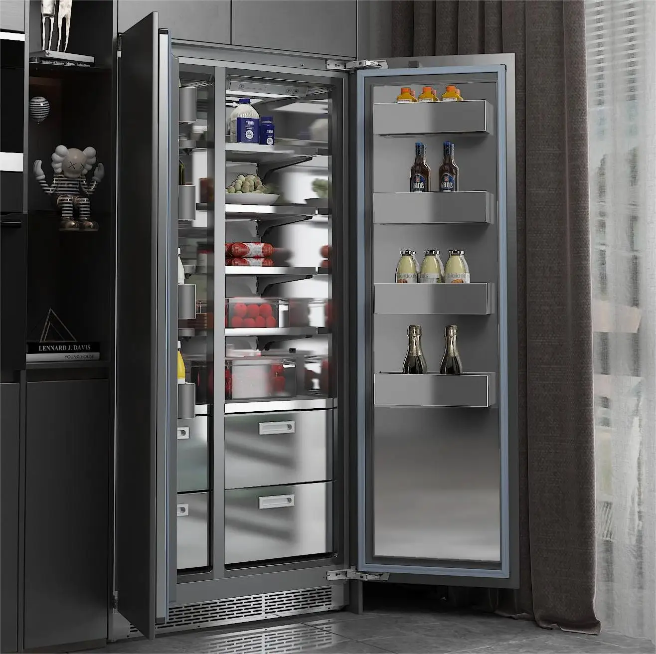 ZUNGUI BCD-455WQB Factory Direct Sale Cooling Refrigerator No Frost Built-in Refrigerator