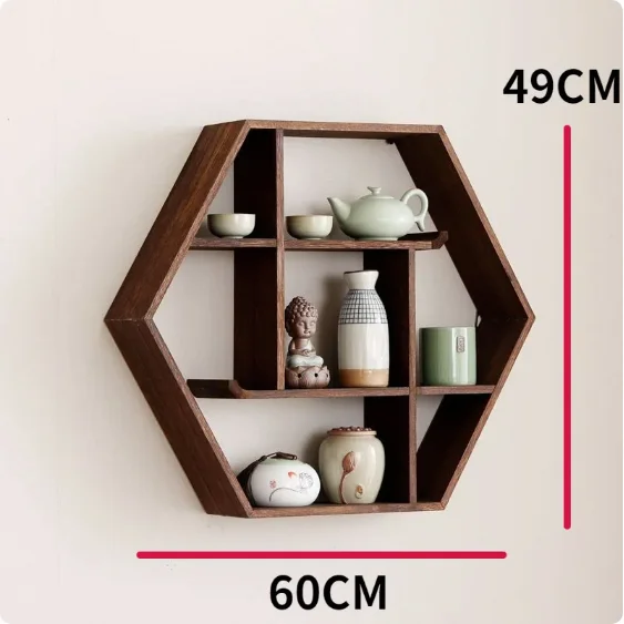 Home Decor Hexagon Floating Shelf Honeycomb Decoration Crystal Essential Oil Display Storage Shelf Succulent Shelf
