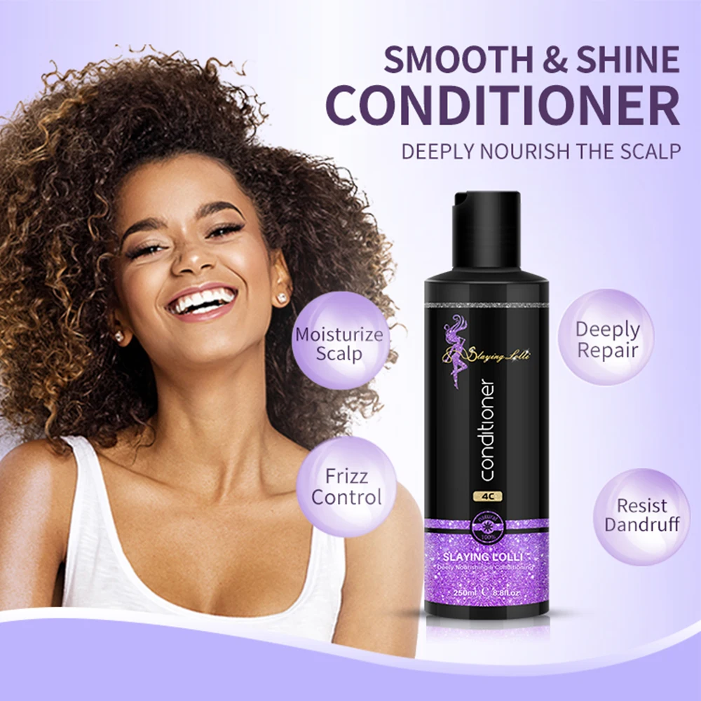 private label repairing color-Protection olive oil argan oil mint hair conditioner for ladies curly dry hair