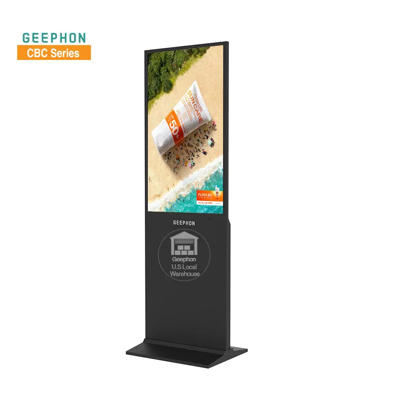 OpenAPI SDK floor standing 43 55 65 inch advertising players screen Non touch screen digital signage kiosk stands