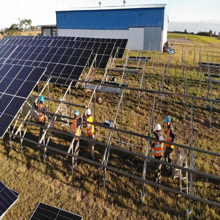 Large Scale Zn-al-mg Coated Steel Solar Ground Mounting System Solar Panels Ground Installation Tilt Mount Solar Ground System