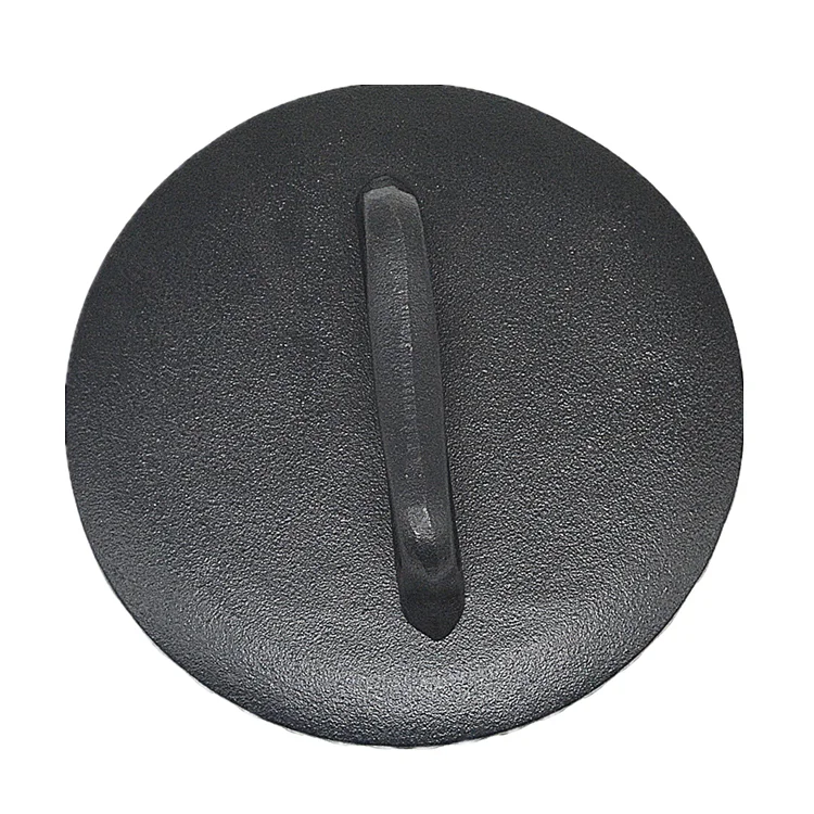 23cm hot sale bacon cooking round shape pre-seasoned cast iron grill sandwich press with handle