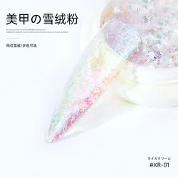 Nail Art Opal Powder Ultra thin Snow Velvet Cloud Brocade Nail Decoration Sequins