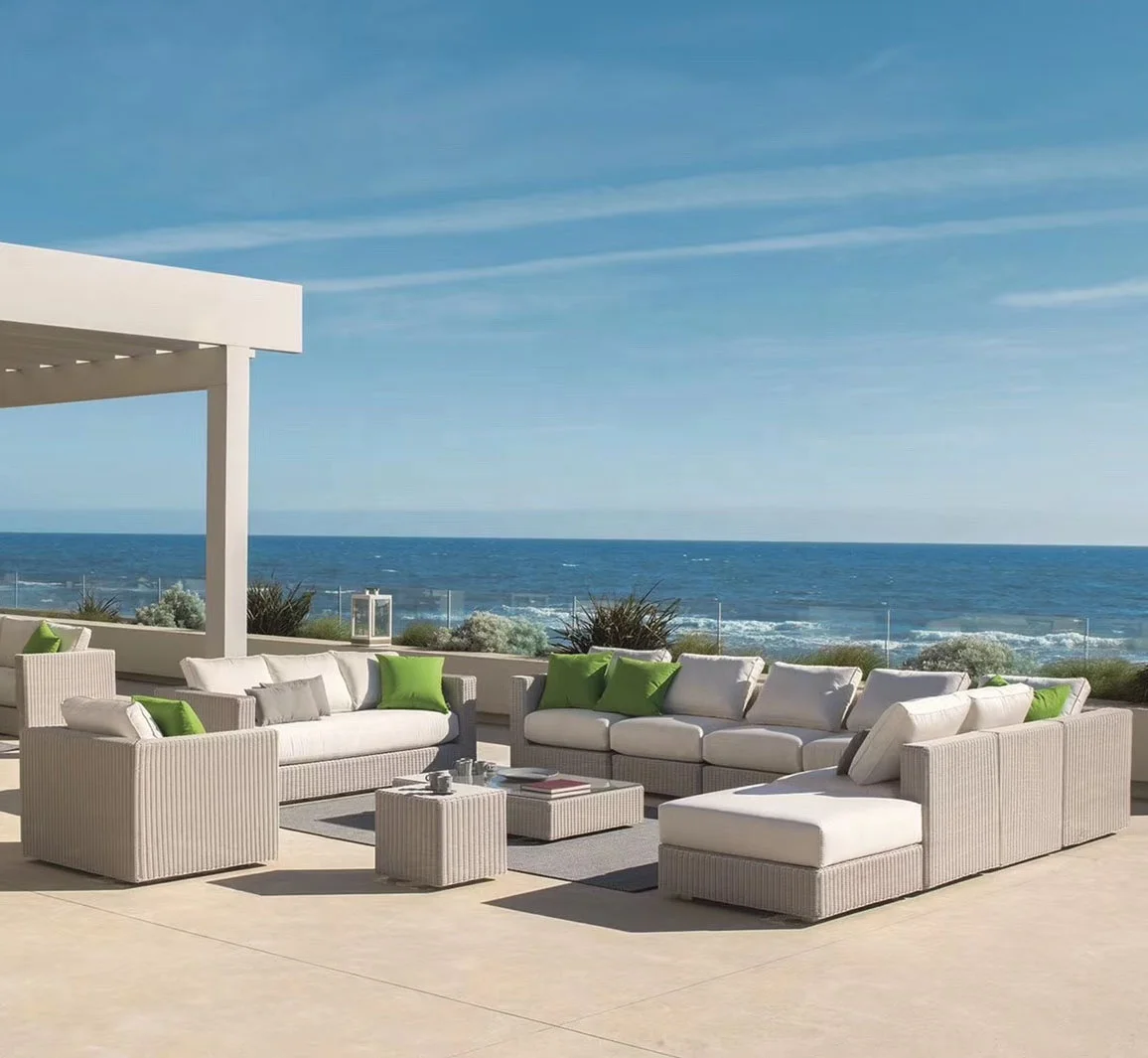 
New Style Comfortable L shape Garden Sofa Set Modern 