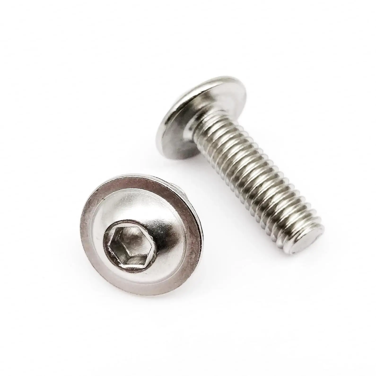 SDPSI DCT M2 M2.5 M3 M4 M5 M6 M8 ISO7380.2 304 A2 Stainless Steel Allen Hex Hexagon Socket Round Button Head With Washer Collar