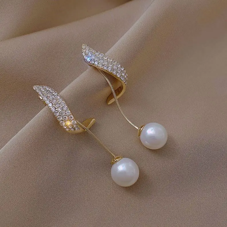 Серьги из серебра 925 пробы с жемчугом