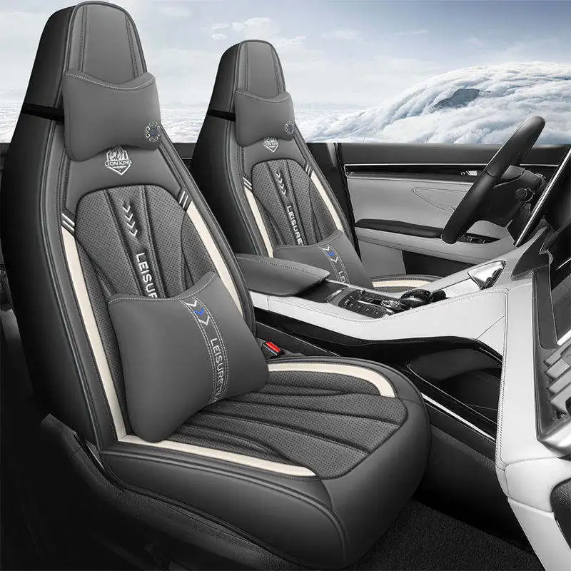 blue color sport in fashion design leather material full set universal car massage seat cushion cover for toyota axio