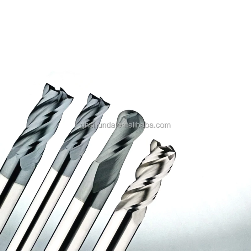 Solid Carbide Endmill Cnc Cutter Tool for Metal Milling Router Bits Square Face End Mill Hrc 45/55/60/70