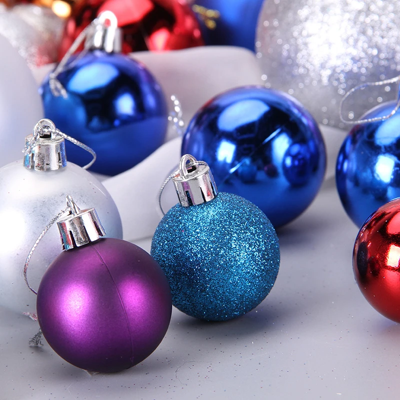 Christmas Tree Decoration Pendant Plastic Ball Christmas Decorative Ball Holiday Christmas Tree Hanging Balls