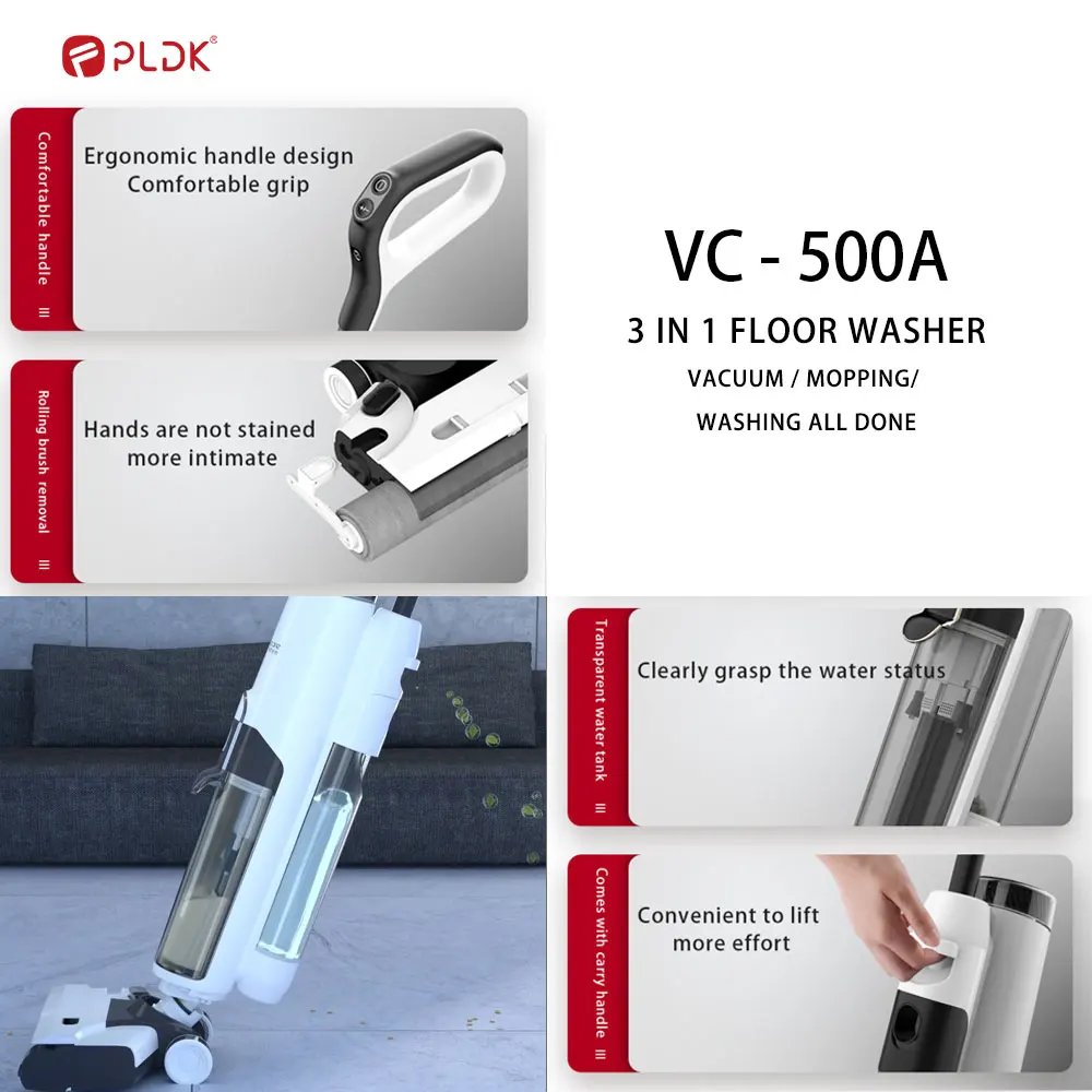 Hot selling wet/dry wet vacuum cleaner battery operated floor washer all in one