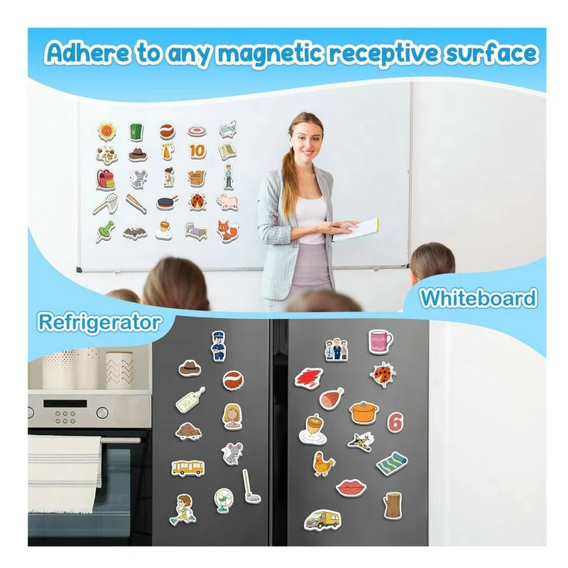 CVC Word Games Phonics Games 50 Foam Objects Fridge Magnets for Kids Speech Therapy Toys for Toddler Learn to Read Spelling