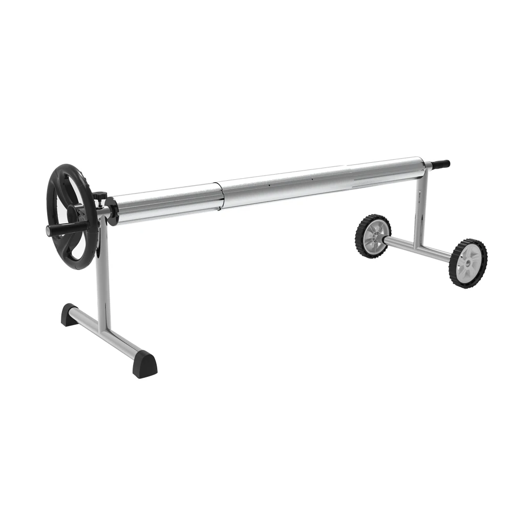 Good Sale In-ground Pool Cover Reel With Stainless Steel Stands Swimming Pool Accessories