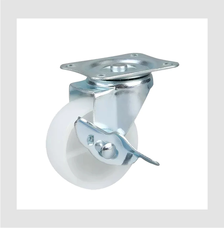 50mm Industrial Caster Wheel Cheap Plastic Caster Light Duty PP swivel Castor for Trollry hand cart white black