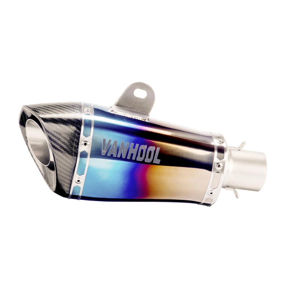 Titanium Carbon Fibre Motorcycle Universal Muffler Silencer