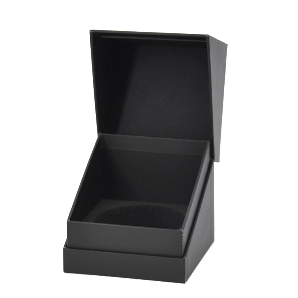 Luxury Recycle Black Hard Paper Empty Gift Candle Box Packaging Custom Logo Square Rigid Scented Candle Packaging Paper Box
