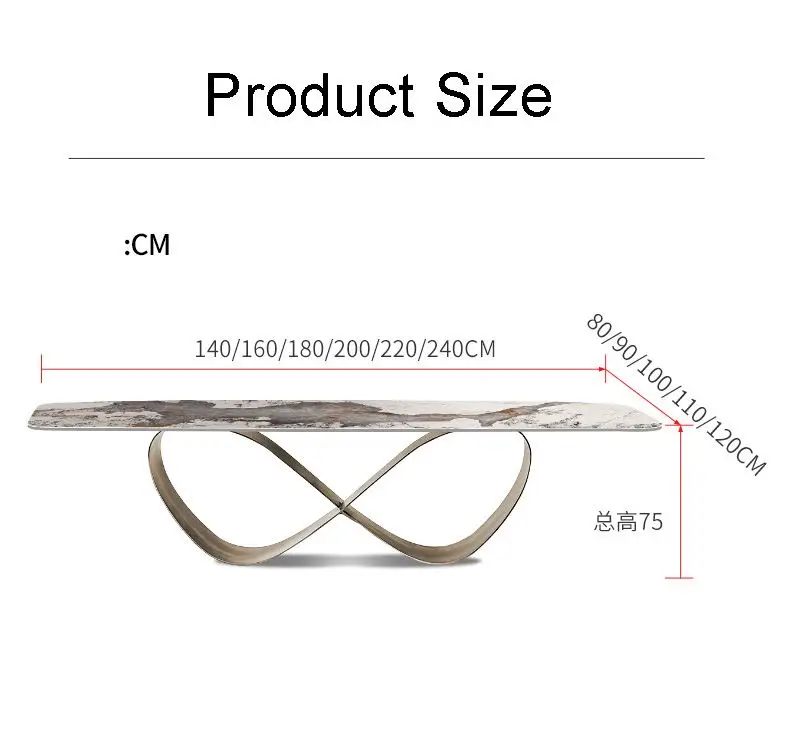 Wholesale Home Furniture Modern Dining Table Luxury Pandora Artificial Marble Italian Luxury Dining Table Set