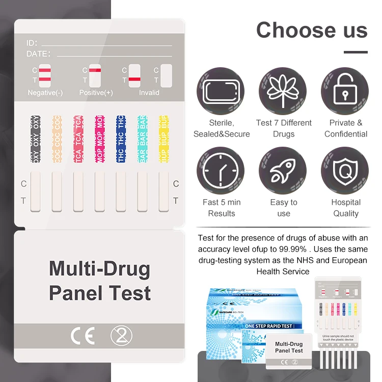 3 Panel Instant Drug Testing Kits MAMP COC Drugs Tests