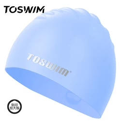 Factory Custom Design Silicone Swim Caps Women and Men OEM Swim Cap Widened Size Long Hair Pure Color Swimming Cap Small MOQ