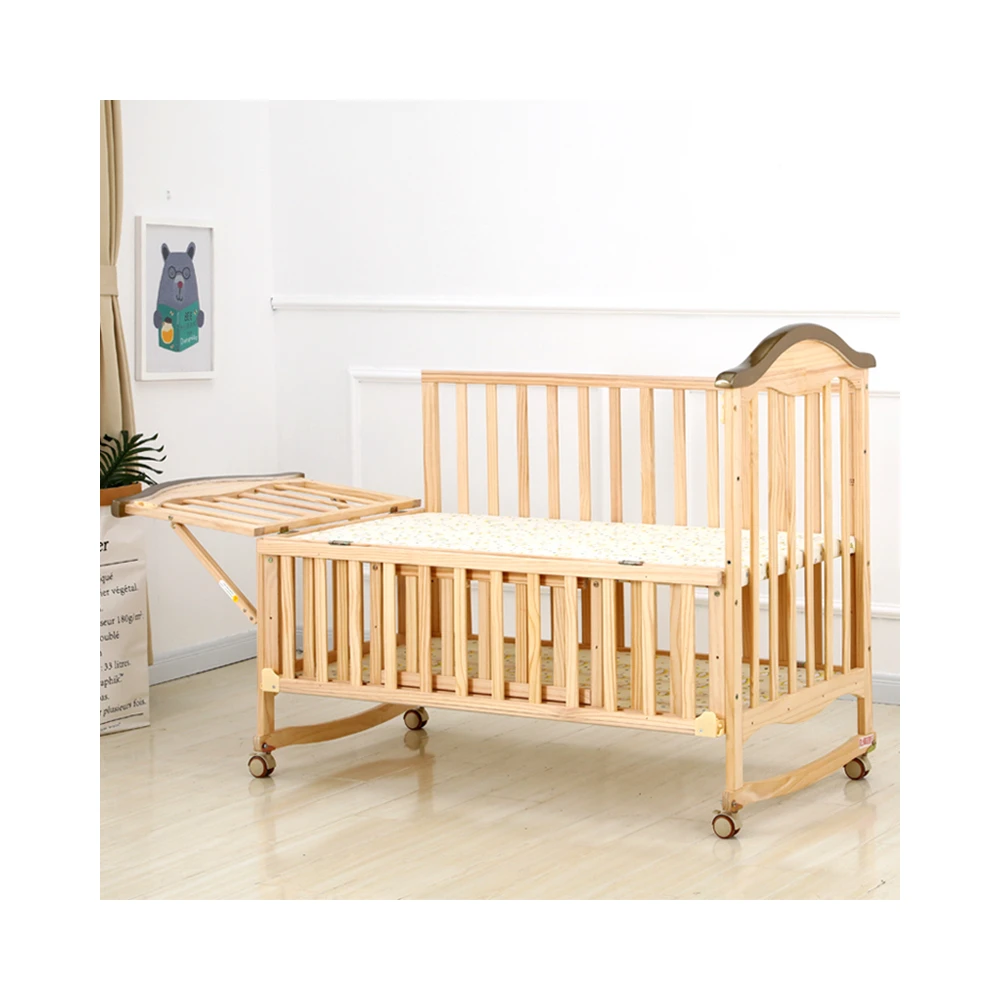 
Factory Supply Attractive Price New Born Portable Baby Wood Bed/ Multifunctional crib/Swinging crib 
