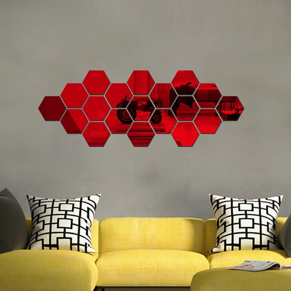 soft non glass mirror sheet decals self adhesive acrylic mural room decor mirror 3d wall sticker