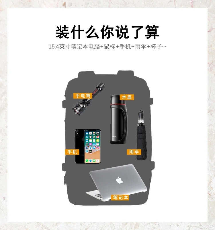 Anti- theft Unique Design Computer Bag Cross body Back Pack Multi Use Business Usb Charging Laptop Backpack