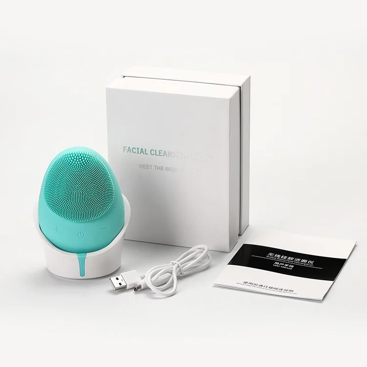 Высококачественное ультразвуковое очищающее средство для лица, глубоко очищающее поры и грязь лица, беспроводная Очищающая щетка для лица с подогревом для мужчин