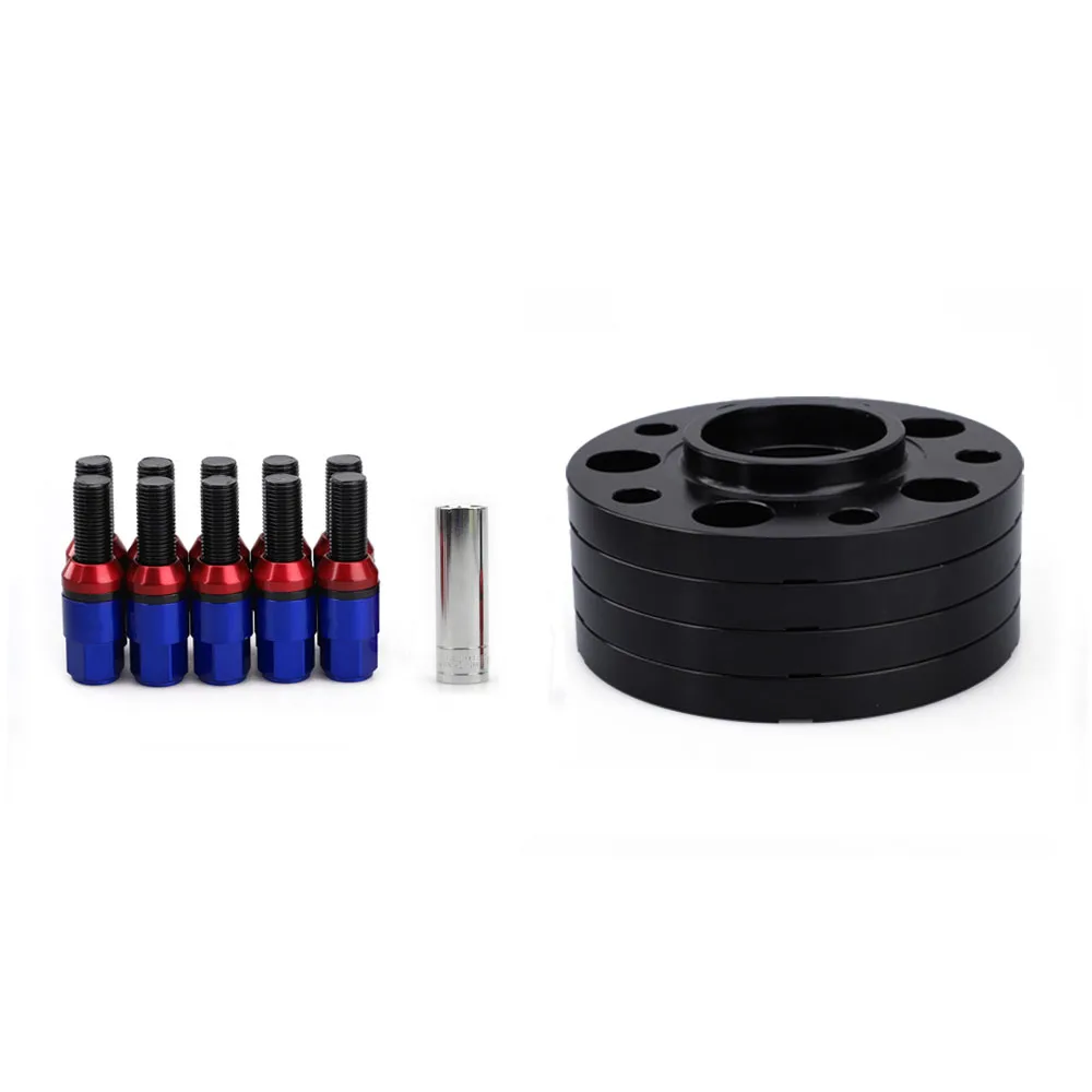 5x120 72.56mm Staggered Wheel Spacers Kit M14x1.25 4x20mm Extended Bolts Lug Nut 20pcs Fit For BMW