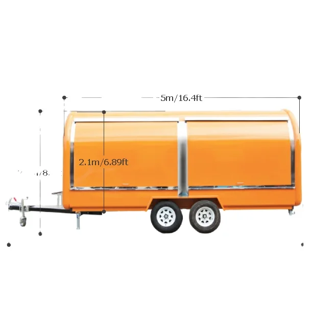 Street mobile food trailers cake ice cream truck Camping Travel Trailer for sale