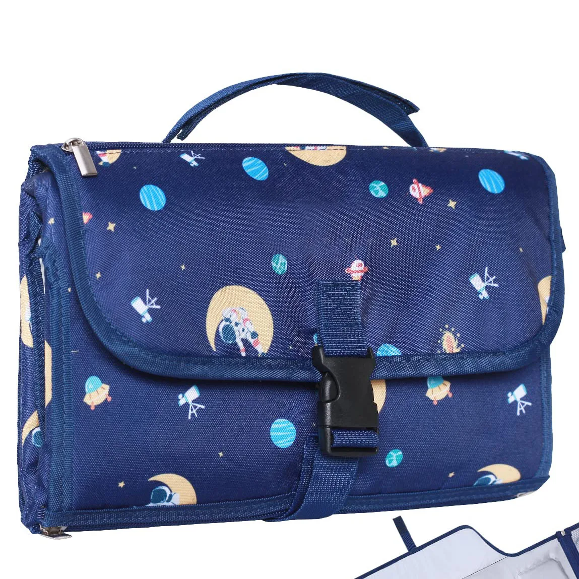 Portable Diaper Changing Pad  for Baby  Lightweight Waterproof Travel Changing Pad with Pocket for baby Shower Gift