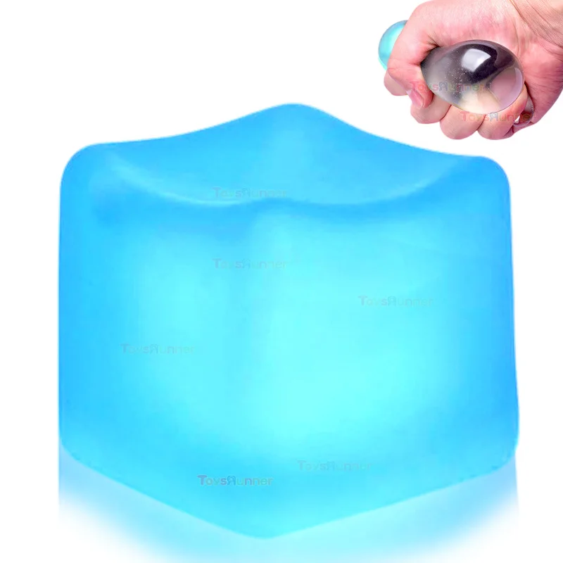 2024 New Arrivals Custom Calming Sensory Squeeze Balls Wholesale Fidget Toy Kids Anxiety Stress Relief Squishy Ice Cube Toys