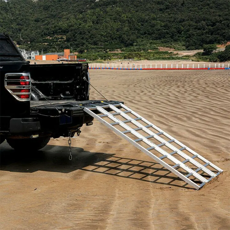 1500 LBS  Tri-Fold Folding Motorcycle ATV Aluminum Loading Ramp Snowmobile Lawn Trailer