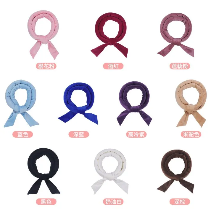 Long hair No Heat Curling Headband  Soft Velour Curling Ribbon Overnight Hair Rollers