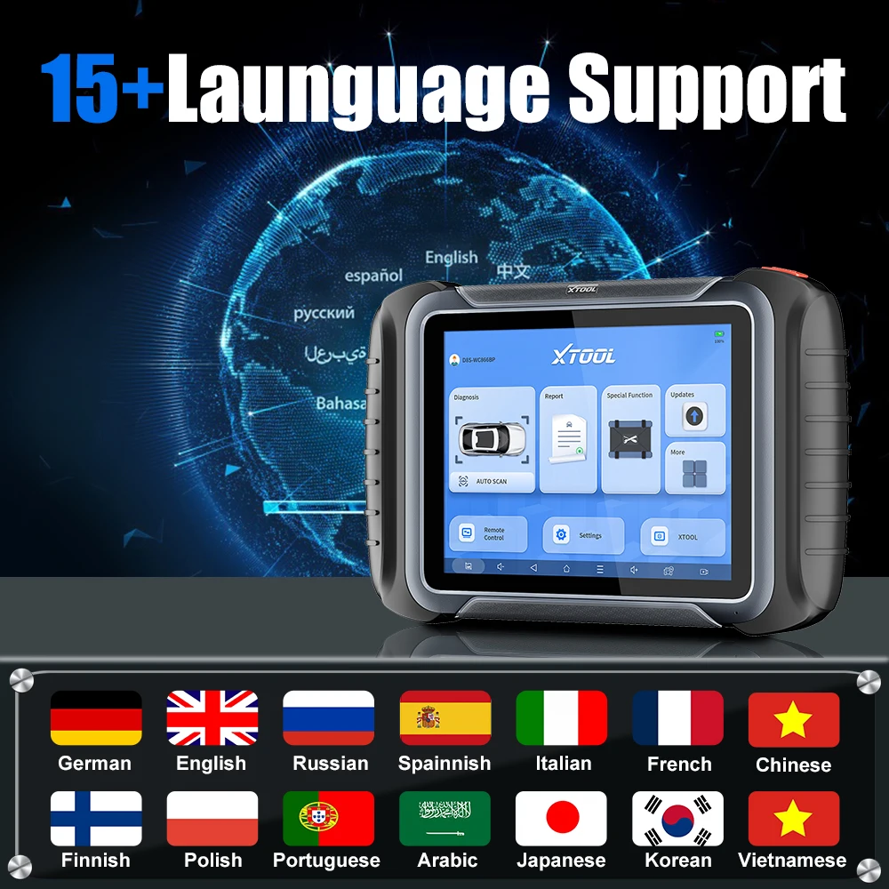 XTOOL D8S Update of XTOOL D8 Car Diagnostic Scanner Automotive Scan Tools With Technology Map DoIP&CAN FD