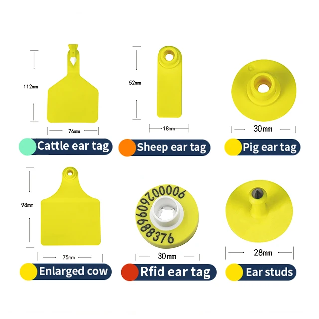 Luoyang Delake Factory Supply Animal Pig Sheep Cattle Cow Earing Tags Goat Ear Tags Without Number