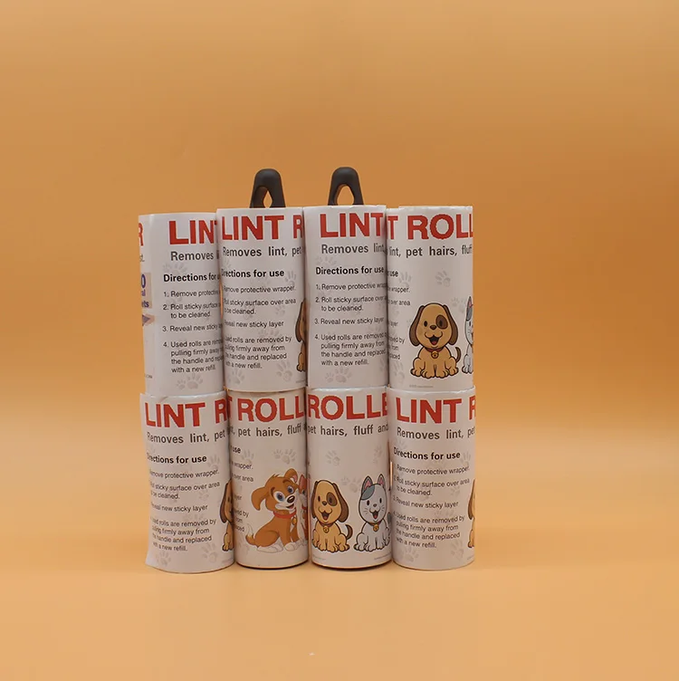 OEM Pet Hair Remover Roller 10-100 Sheets Lint Rollersb Adhesive Sticky Roller ,customized Color Lint Remover for Clothes