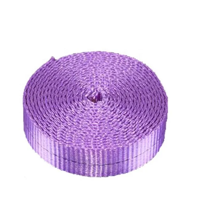 Custom printed logo 2t 50mm width polyester webbing sling belt for lifting sling