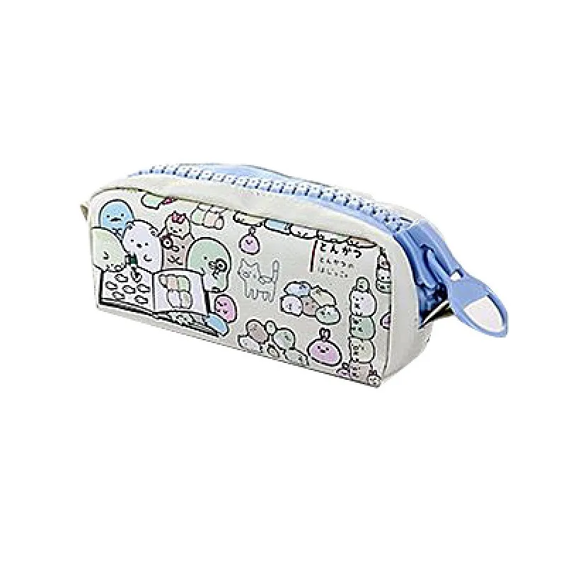 Cartoon Simple Pencil case Cute PU Leather Personality Zipper Student Large Capacity Stationery Bag high quality pencil case bag