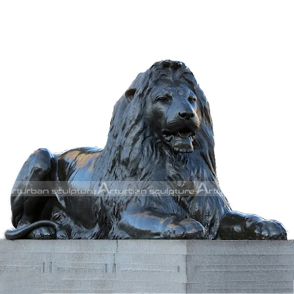 Marble Lion Statues For Sale Outdoor Garden Decoration Hot Sale Main Gate Entry Decor Black Stone Lion Statues