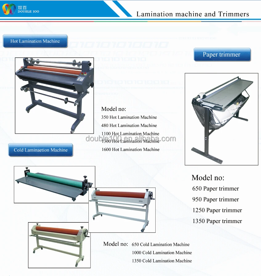 Double 100 Lamination Machine A4 Size Heated Roll  Hot And Cold Laminatng Machine For Wedding Photo Album