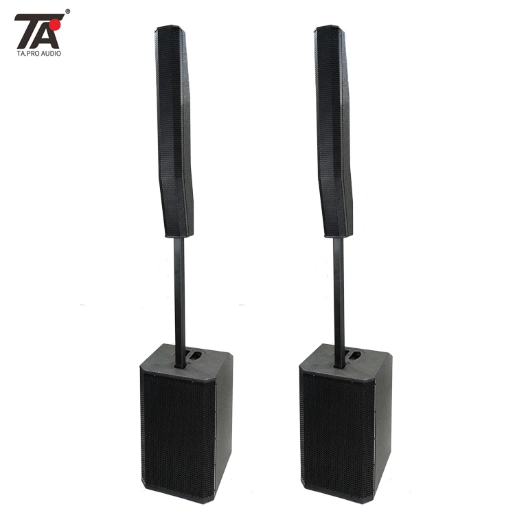 TA Pro Audio New Design Clear High Power 12 inch 2 Way Active BT DJ Column Speaker  Set System for Stage Church