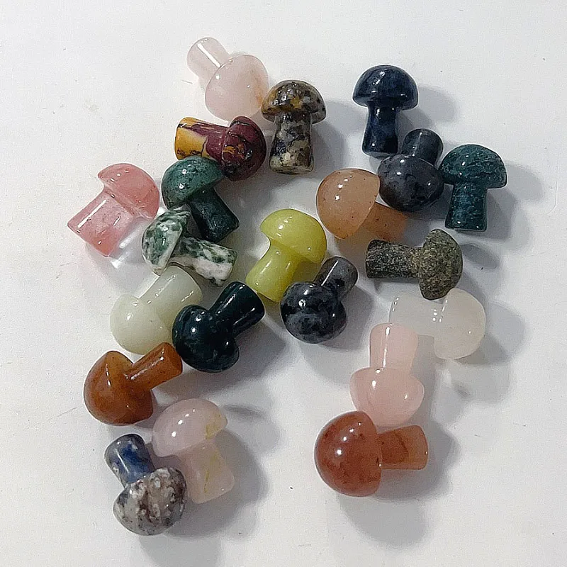 Natural Crystal Mushroom Mini Lovely Powder Crystal All Kinds Of Materials Mushroom