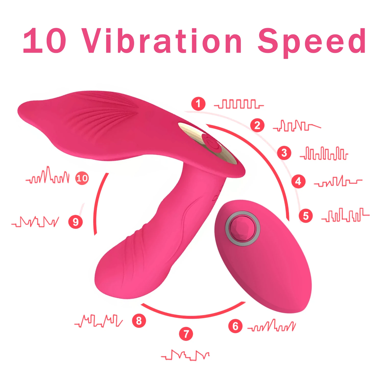 
USB Rechargeable 10 Speeds Vibration Vagina And Clitoris Stimulation Remote Wireless Wearable Vibrator 