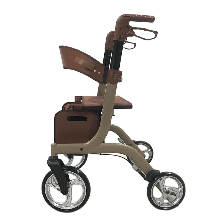 2024 hot selling Stand up  Luxury Rollator Walker With Fold Up Removable Back Support
